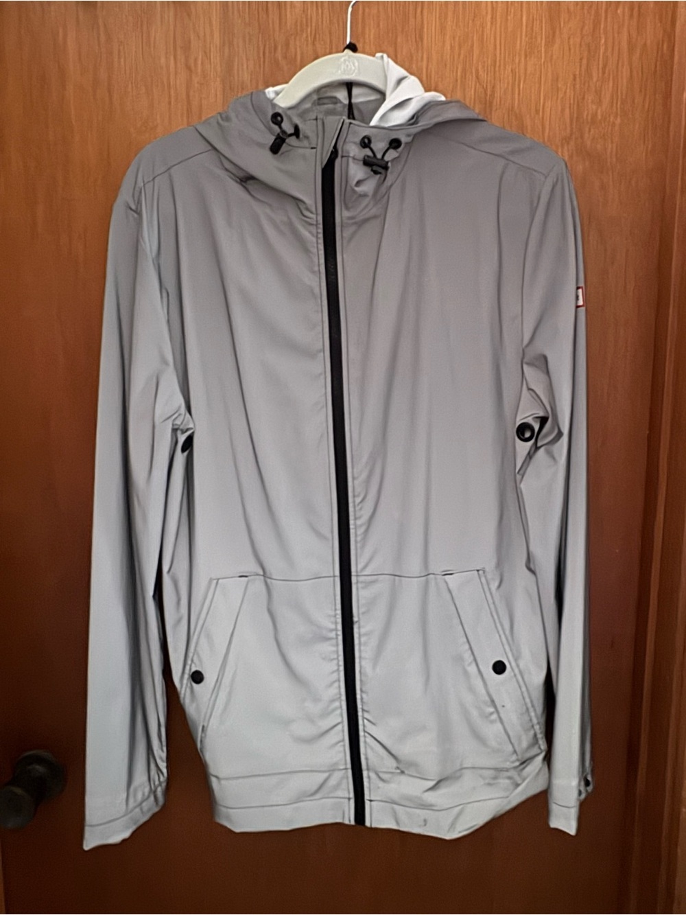 TARGET x HUNTER sz S Reflective Rain Jacket Zip Up Hooded w/ Pouch - Picture 1 of 13